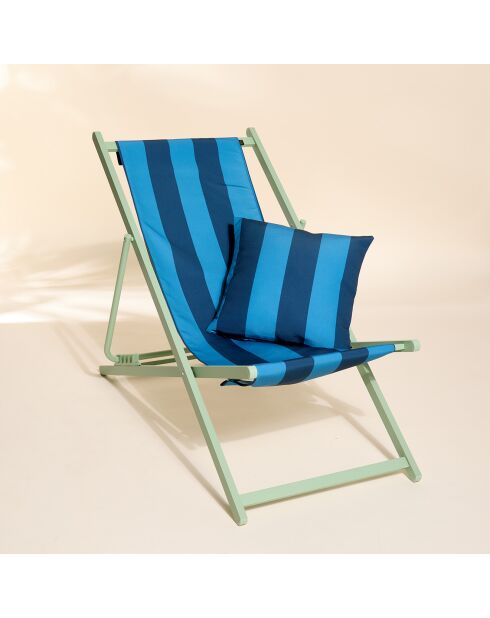 Housse de chilienne Outdoor Biarritz turquin - 43x144 cm