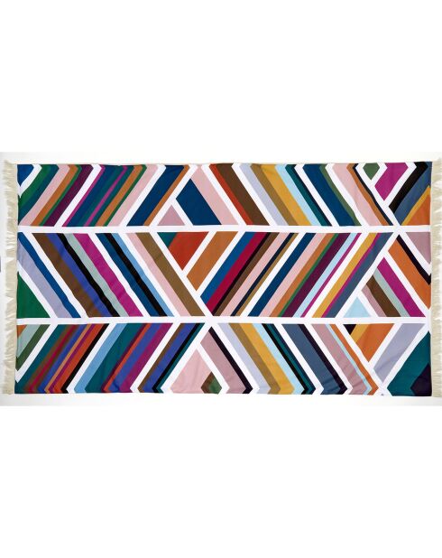 Drap de plage Kikoy maya prusse - 90X170 cm