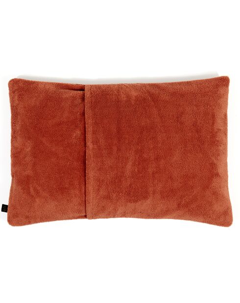 Housse de coussin en bouclette éponge St Tropez terre brûlée - 40x60 cm