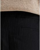 Pantalon Stanford rayé noir