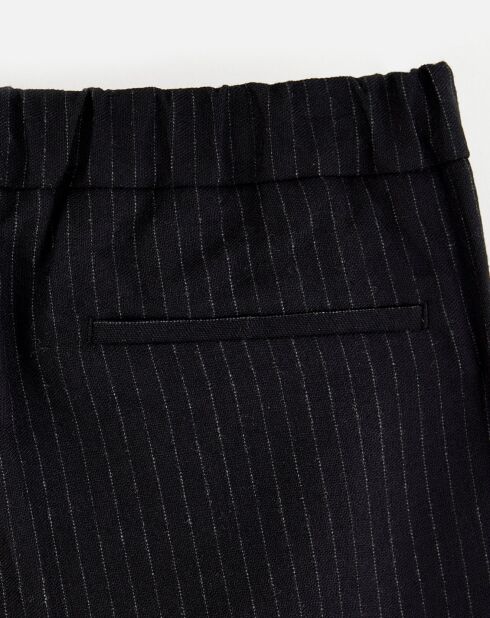 Pantalon Stanford rayé noir