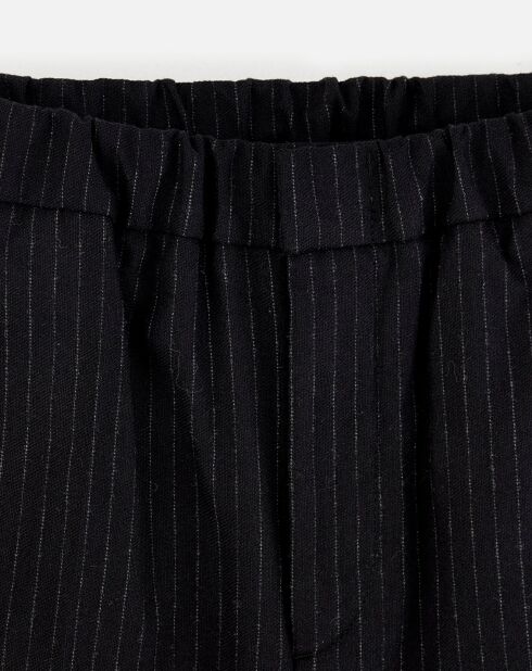 Pantalon Stanford rayé noir