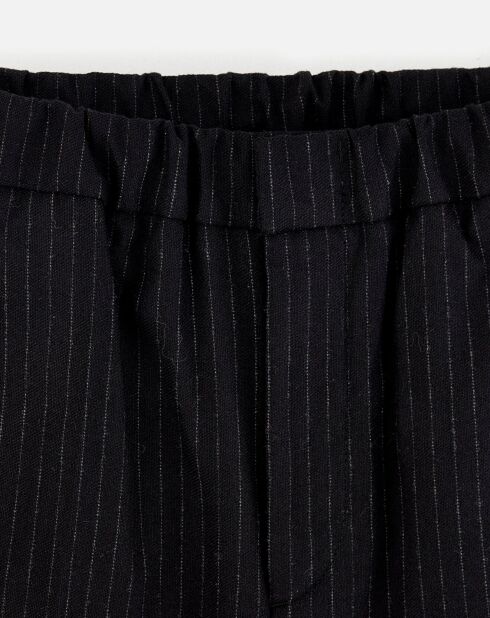 Pantalon Stanford rayé noir