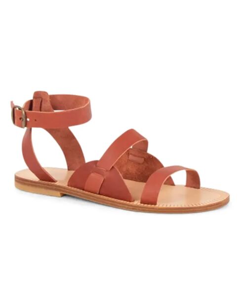 Sandales en Cuir Eos cognac