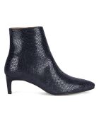 Bottines en Cuir Kitten Heel Mara bleu marine