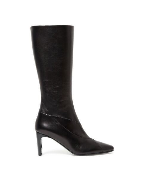 Bottes  en Cuir Hafen noires - Talon 7.5 cm