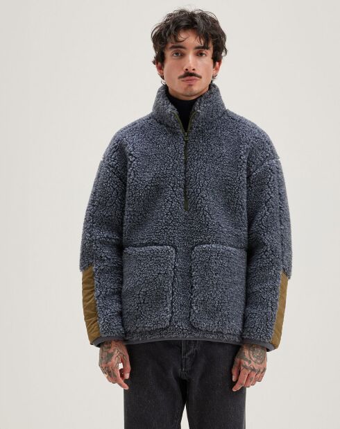 Sweat en fausse fourrure Jordie anthracite