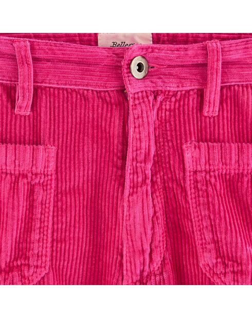 Pantalon en Velours côtelé Pepy fushia