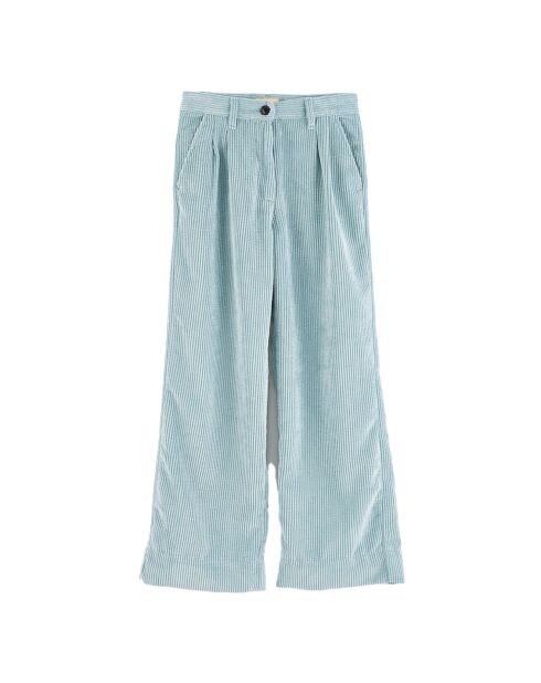 Pantalon en Velours côtelé Katie aqua