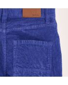 Pantalon en Velours milleraies Popies myosotis