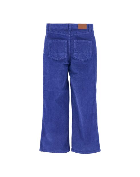 Pantalon en Velours milleraies Popies myosotis