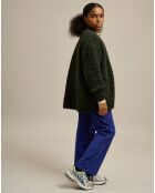 Pantalon en Velours milleraies Popies myosotis