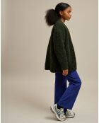 Pantalon en Velours milleraies Popies myosotis