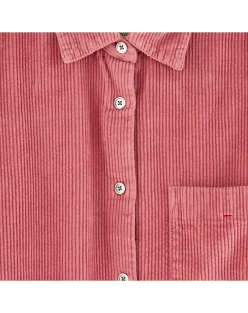 Robe en Velours côtelé Winnie lychee