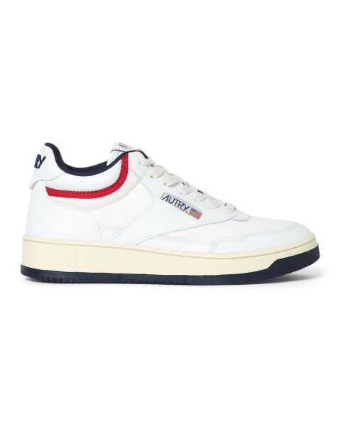 Baskets en Cuir Suede Open Mid Capsule blanches