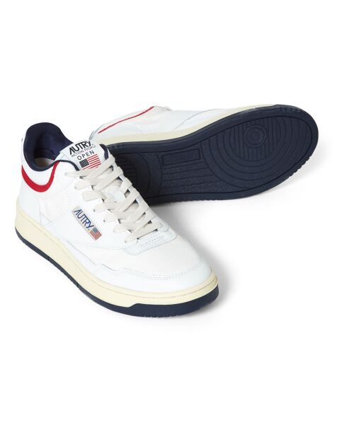 Baskets en Cuir Suede Open Mid Capsule blanches