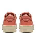 Baskets en Cuir de Chèvre Medalist Low corail