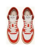 Baskets en Cuir Bicolore Medalist Mid orange