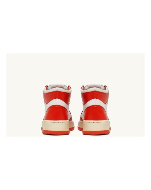 Baskets en Cuir Bicolore Medalist Mid orange
