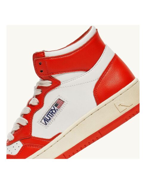 Baskets en Cuir Bicolore Medalist Mid orange