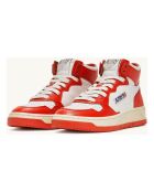 Baskets en Cuir Bicolore Medalist Mid orange