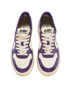 Baskets en Cuir Bicolore Super Vintage Low violettes
