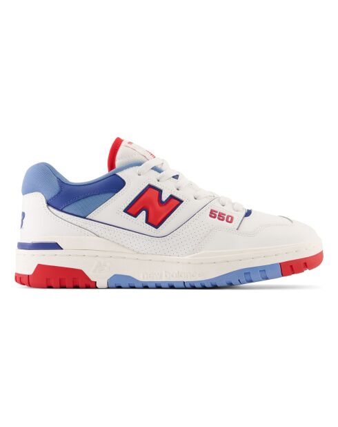 Baskets 550 blanc/rouge