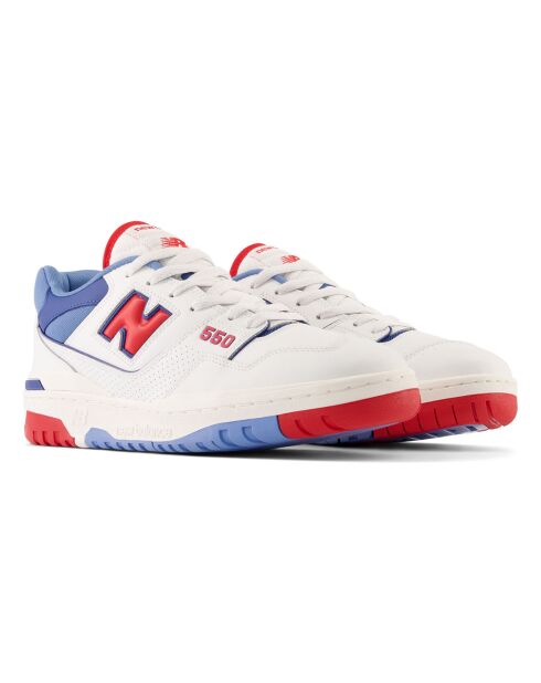 Baskets 550 blanc/rouge