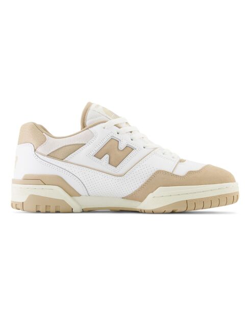 Sneakers 550 bianche/cammello