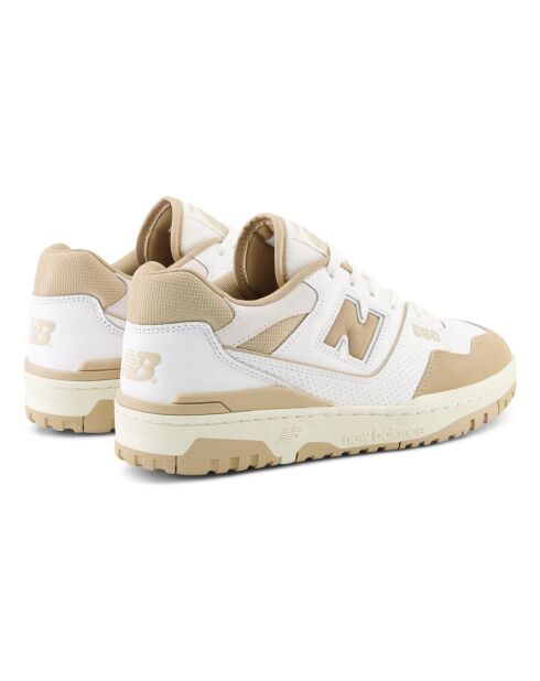 Sneakers 550 bianche/cammello