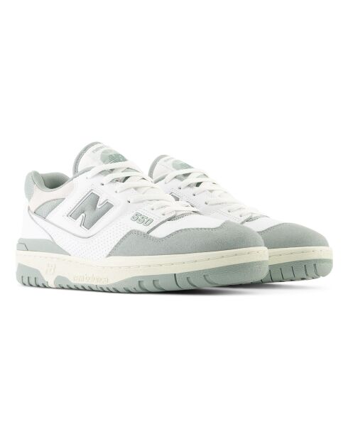 Baskets 550 blanc/vert d'eau