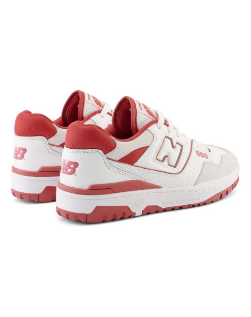 Baskets 550 blanc/rouge
