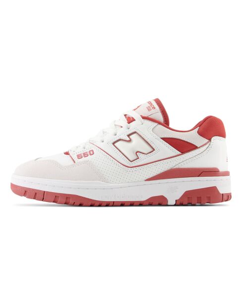 Baskets 550 blanc/rouge