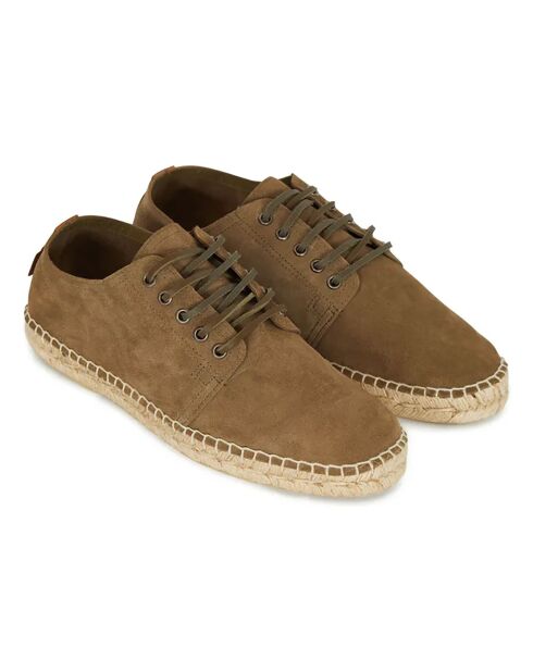 Derbies en Jute Suede Higby marron kaki
