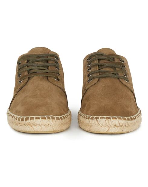 Mocassins en Jute Suede Higby marron kaki