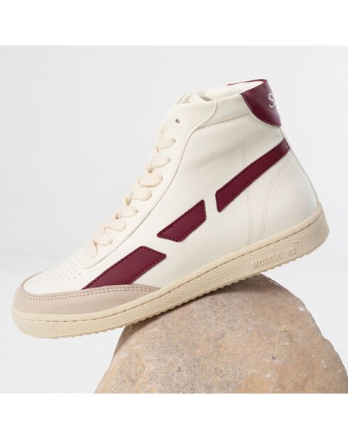 Baskets '89 Montantes Vegan blanc/bordeaux