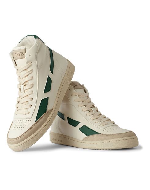 Baskets '89 Montantes Vegan blanc/vert foncé