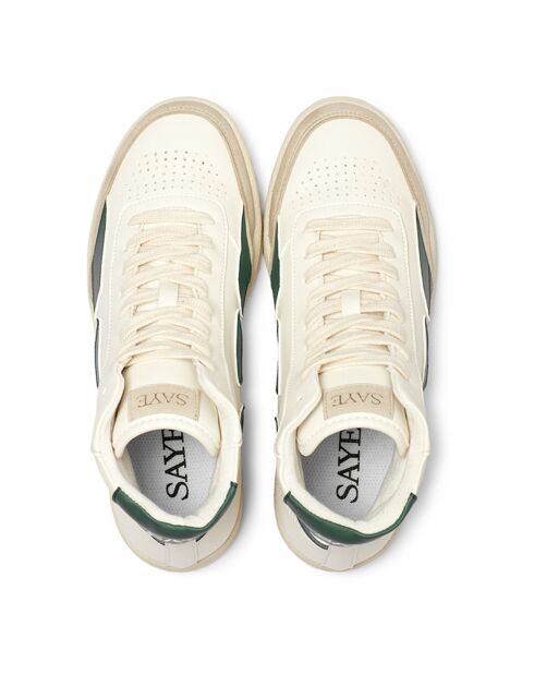 Baskets '89 Montantes Vegan blanc/vert foncé