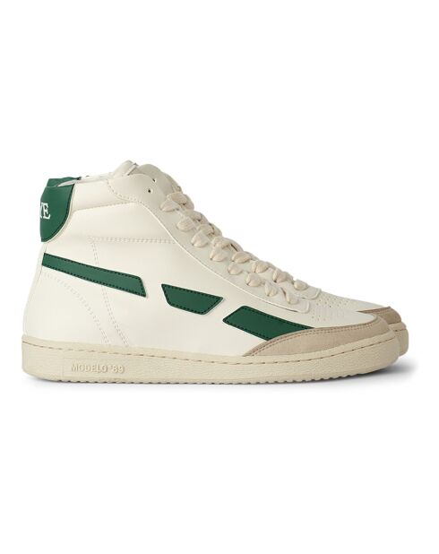 Baskets '89 Montantes Vegan blanc/vert foncé