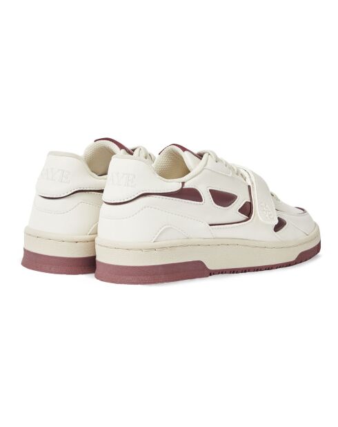 '92 Vegane Sneakers in Weiß/Burgunderrot