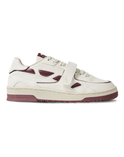 '92 Vegane Sneakers in Weiß/Burgunderrot