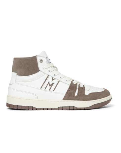 The Brooklyn High M Vintage-Sneaker in Weiß/Taupe