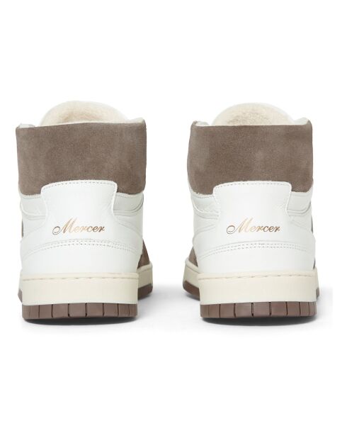 The Brooklyn High M Vintage-Sneaker in Weiß/Taupe