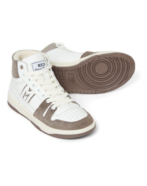 The Brooklyn High M Vintage-Sneaker in Weiß/Taupe