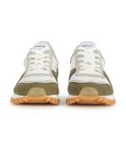 Baskets à Lacets Marathon Trail Vegan blanc/vert kaki