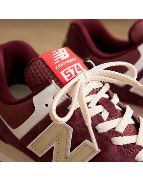 Baskets 574 bordeaux