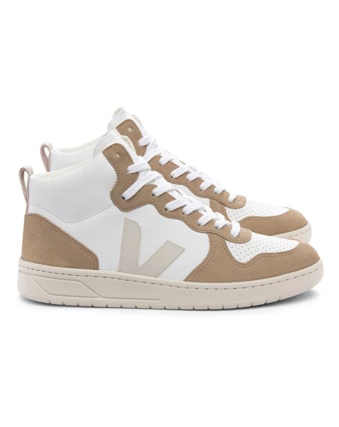 Baskets en Cuir V-15 sable
