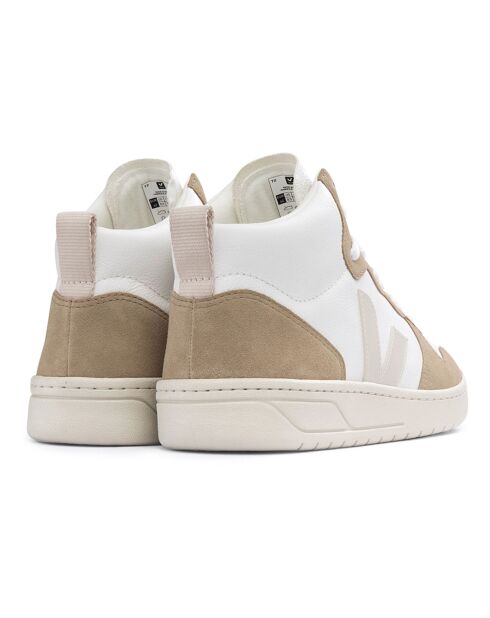 Baskets en Cuir V-15 sable