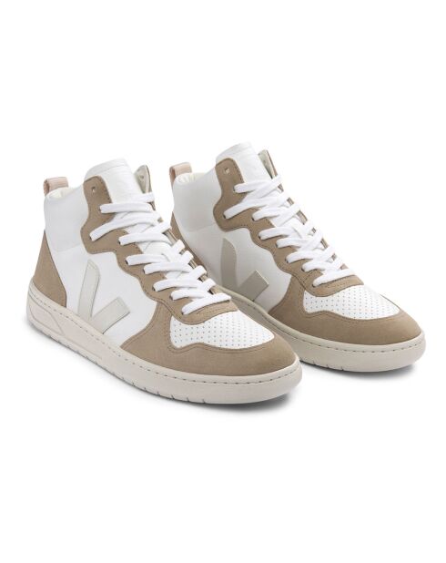 Baskets en Cuir V-15 sable