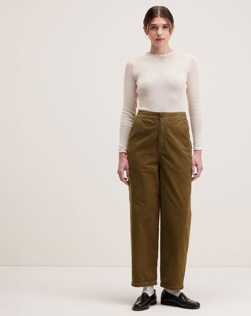 Pantalon en Velours milleraie Pasop military